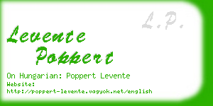levente poppert business card